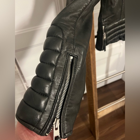 All saints Leather jacket xs/0 - Picture 4 of 10